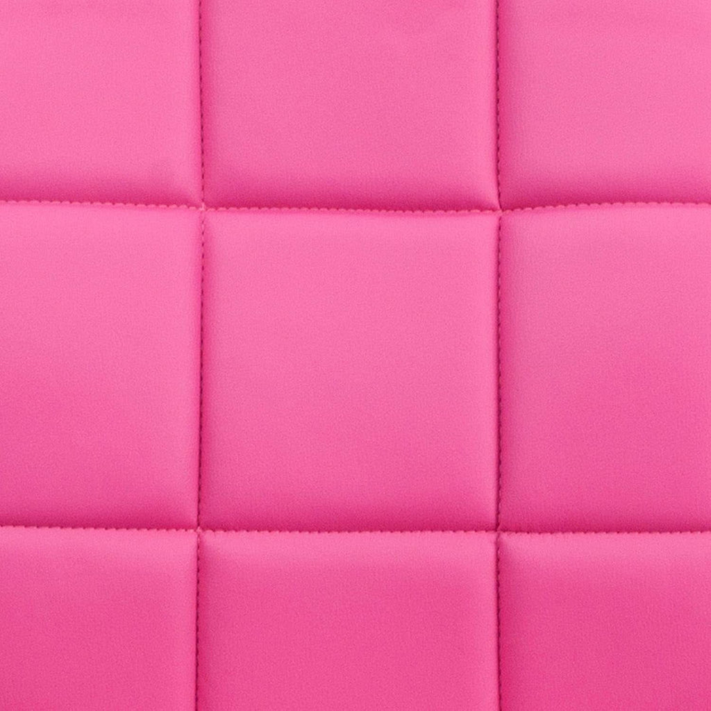 Clayton Pink Quilted Vinyl Mid-Back Swivel Office Chair