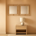 Allick 18 Inch Square Mirror Antiqued Gold Set Of 2