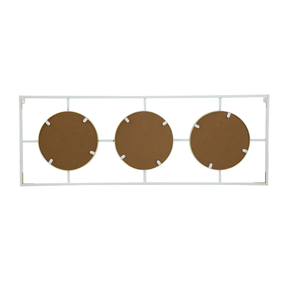 3 Mirror Piece Wall Mirror in Rectangular Frame