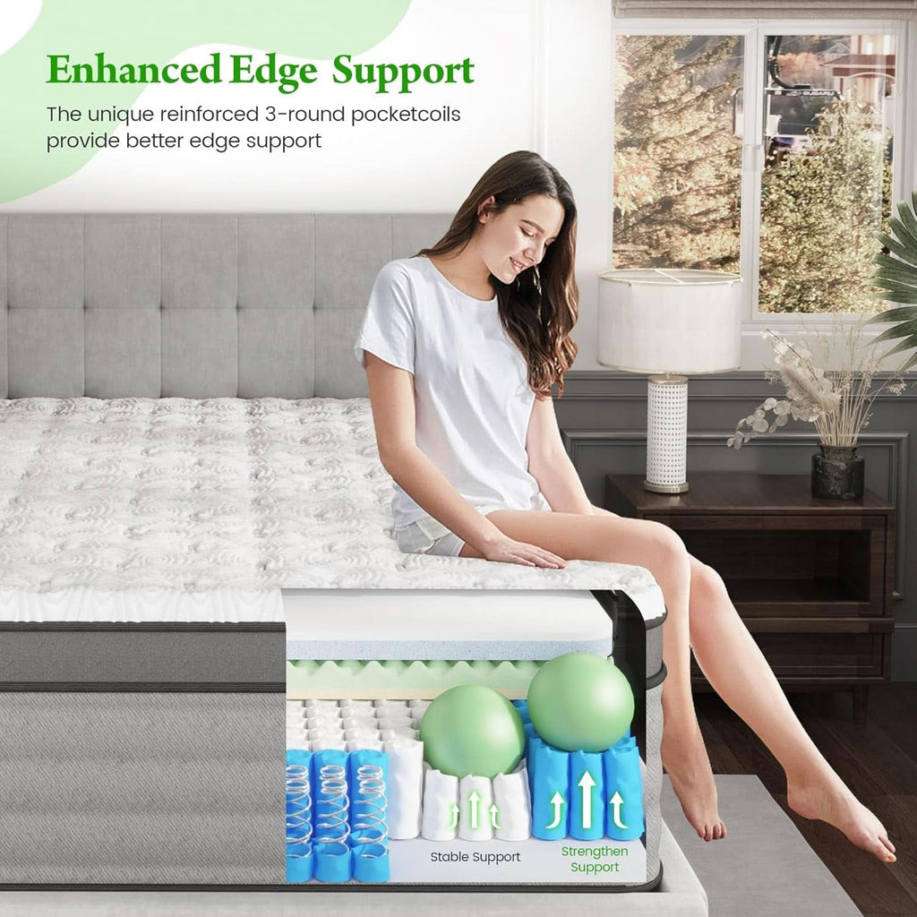 King Size Contemporary Memory Foam Hybrid Mattress
