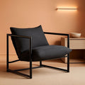 Aidan Sling Chair Dark Grey Metal Frame Shredded Foam