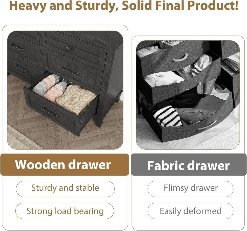 Forty Seven Inches Freestanding Dresser Drawers Deluxe