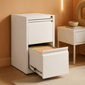 White 2 Drawer File Cabinet With Lock For Home Office Vertical Metal Filing Cabinet For Letter Legal A4 Files