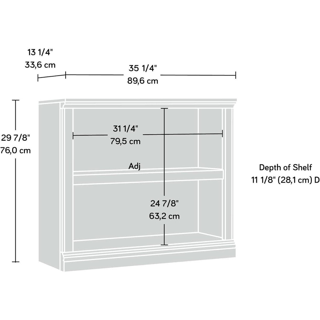 Two Tier Wooden Bookcase With Adjustable Shelf In Oiled Oak For Home Office And Living Room