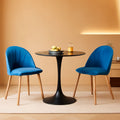 32 Inch Round Dining Table With Faux Marble Top Modern