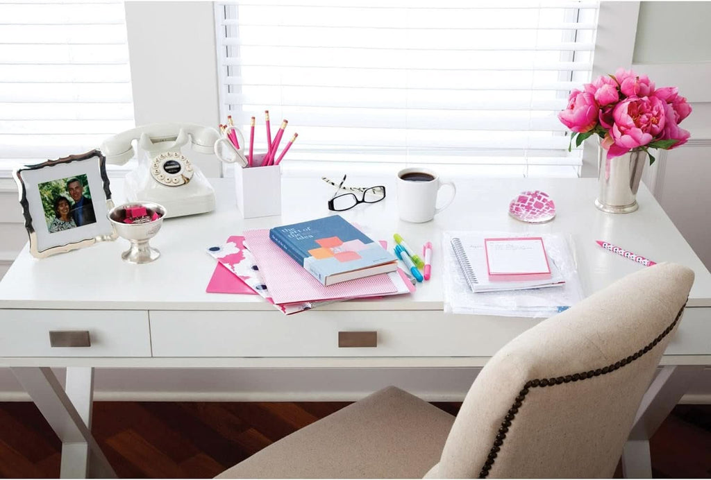 Compact White Writing Desk for Small Spaces and Creativity