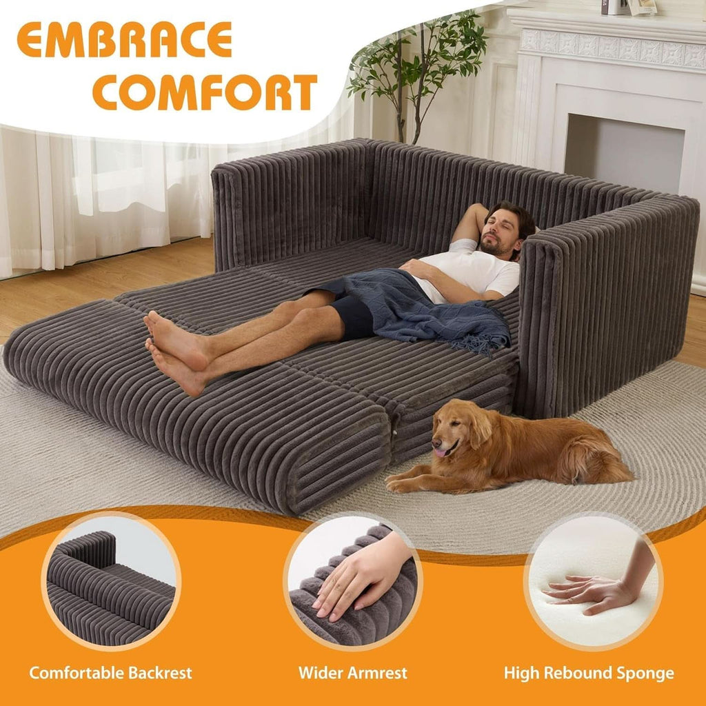 Convertible Folding Sofa Bed Comfy Multi-Functional Lounge Chair