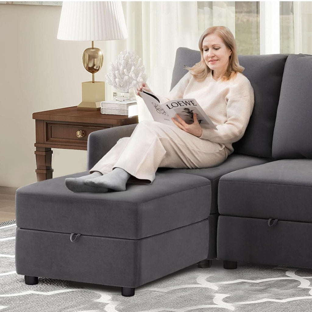 Convertible Modular Sectional Sofa with Memory Foam Comfort
