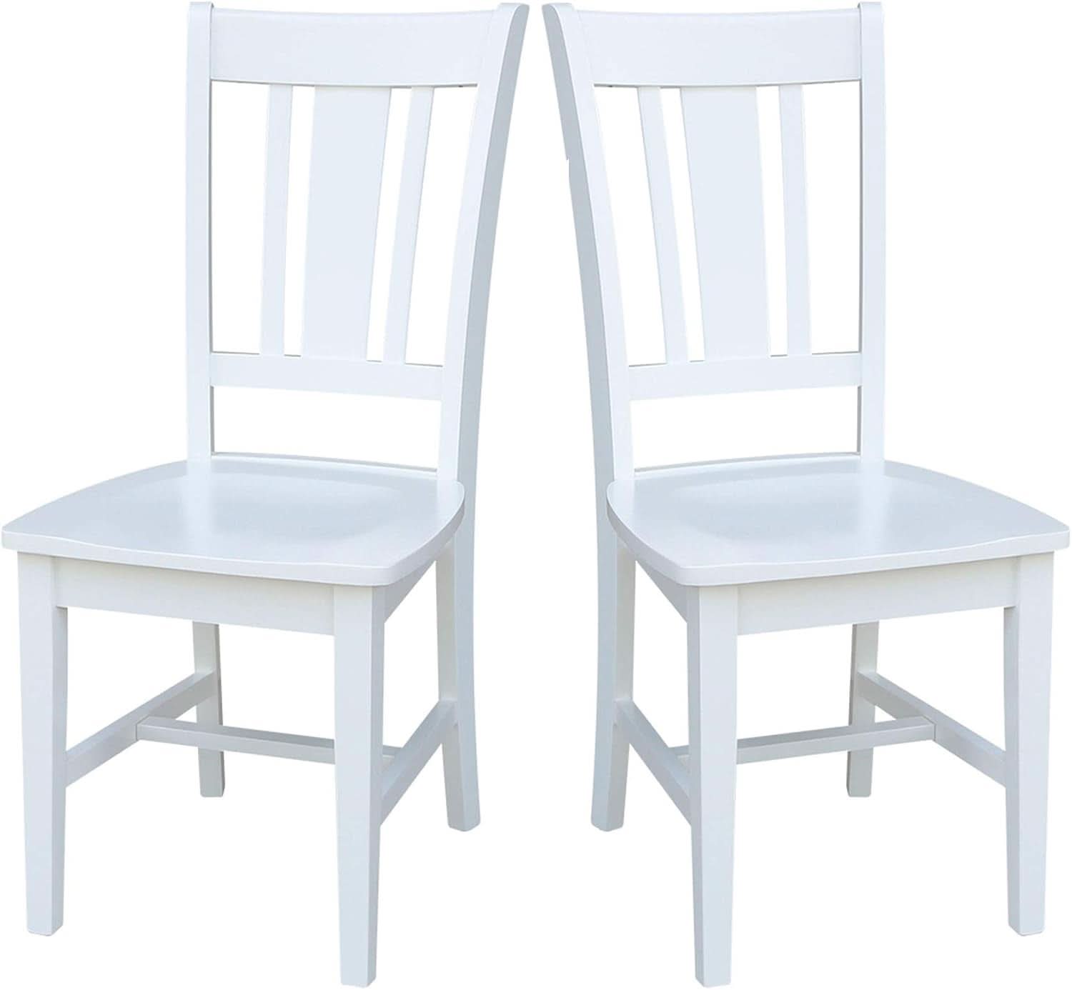 Set of Two White San Remo Splatback Dining Chairs