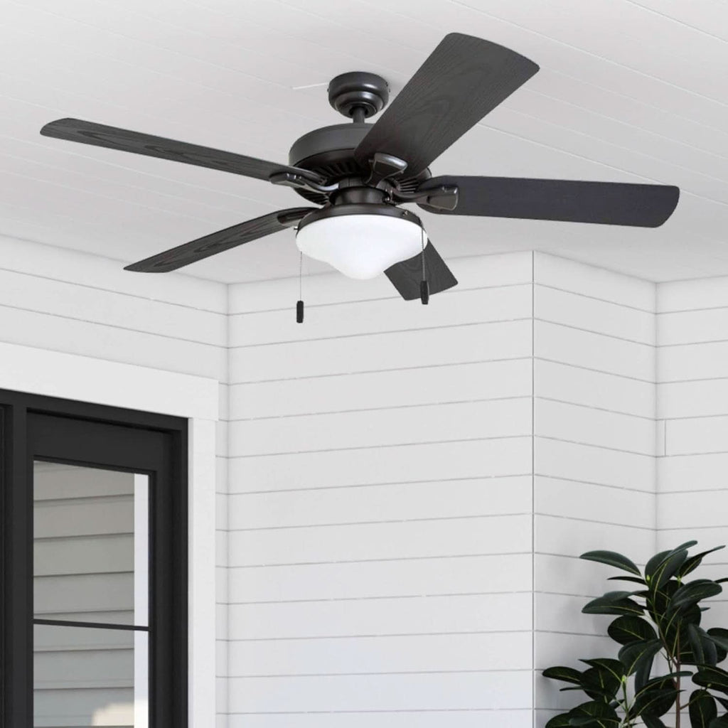 Belmar 52 Inch Bronze Damp Rated Ceiling Fan LED Light