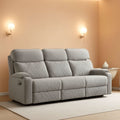 Electric Recliner Sofa USB Type C Ports Light Grey