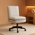 Cloud Criss Cross Office Chair Beige Fabric 18in High Back