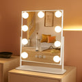 Lighted Vanity Mirror With Detachable 10X Magnification, 15x12 Travel Size