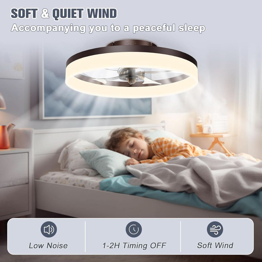 Smart Bladeless Ceiling Fan With Remote And LED Lights