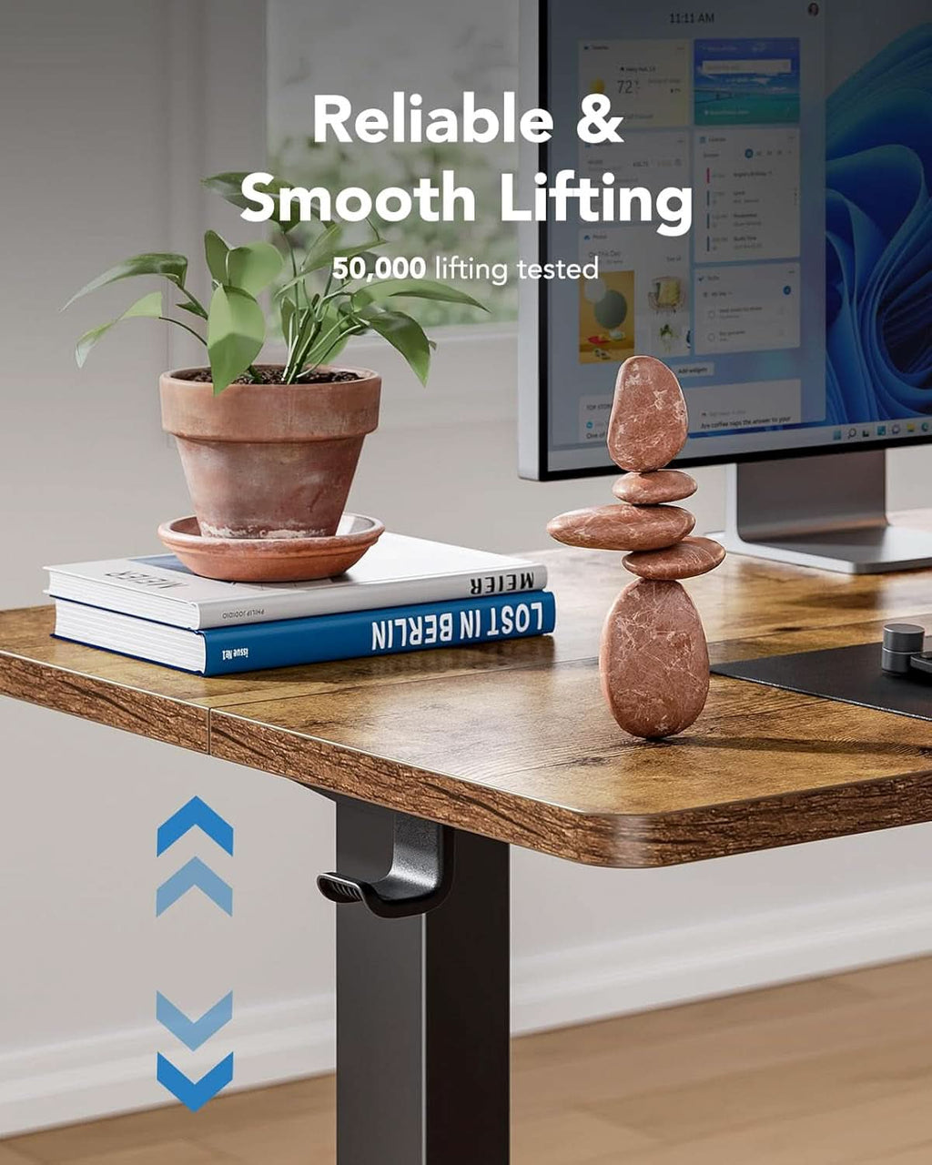 48x24 Inch Electric Standing Desk With Adjustable Height