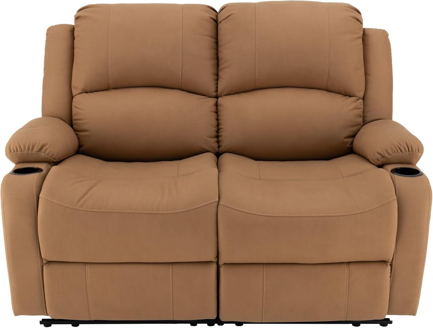 58 Inch Wall Hugger RV Theater Recliner Sofa Sand Double
