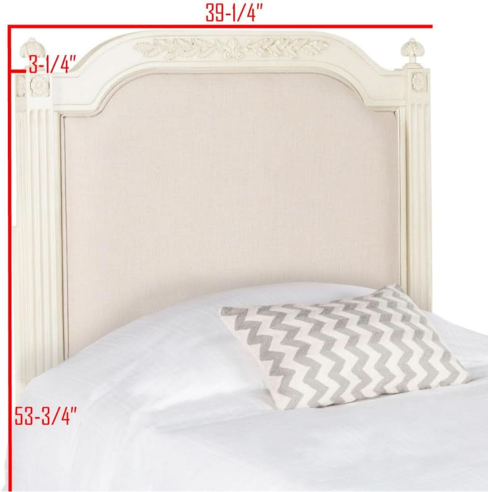 Tufted Linen Rustic Beige Headboard for Twin Beds