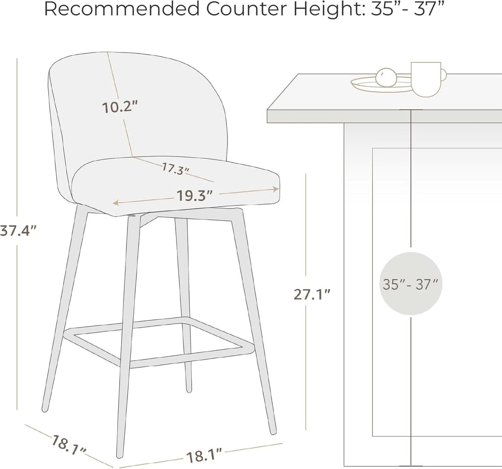Counter Height Bar Stools 3 Pack Blue Faux Leather Swivel