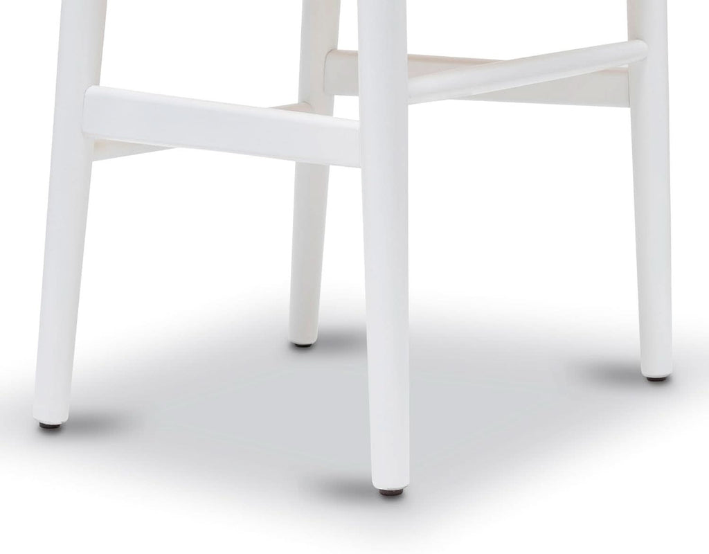 Mid Century White Weave Dining Chair For Dining Room