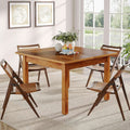 Tribesigns 39 Inch Wood Dining Table Rustic Brown Farmhouse