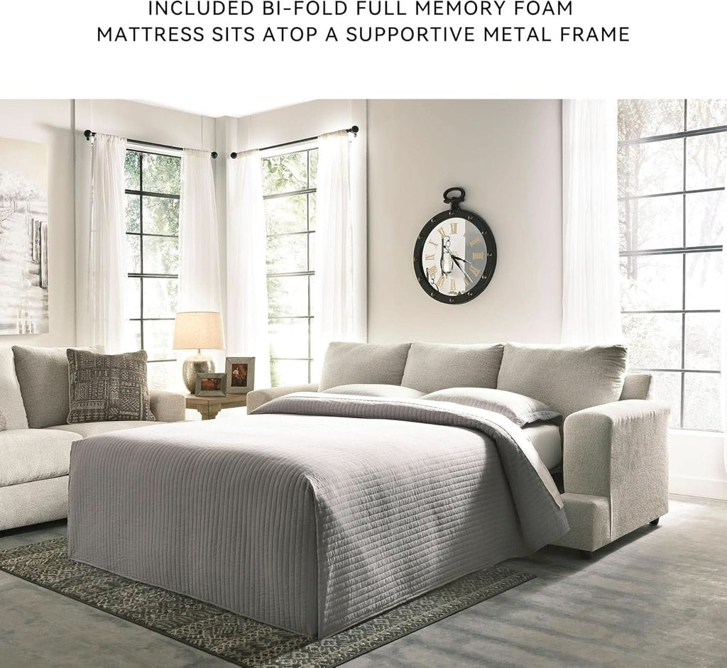 Soletren Premium Chenille Queen Sofa Sleeper White