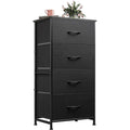 Charcoal Finish Dresser With 4 Drawers For Bedroom Storage