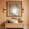 36 Inch Black Rectangle Bathroom Mirror With Tempered Glass