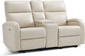 65.7-Inch Zero Wall Recliner Loveseat With Console