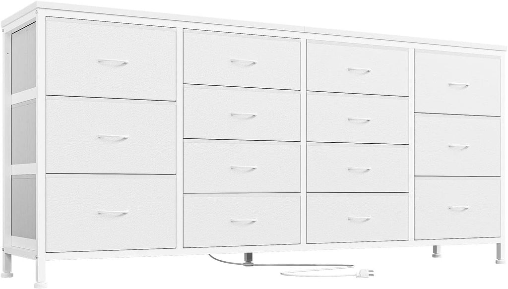 Ultramodern White 63 Inch TV Stand With Integrated Storage
