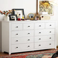 White 10-Drawer Dresser With Deep Storage Modern Design