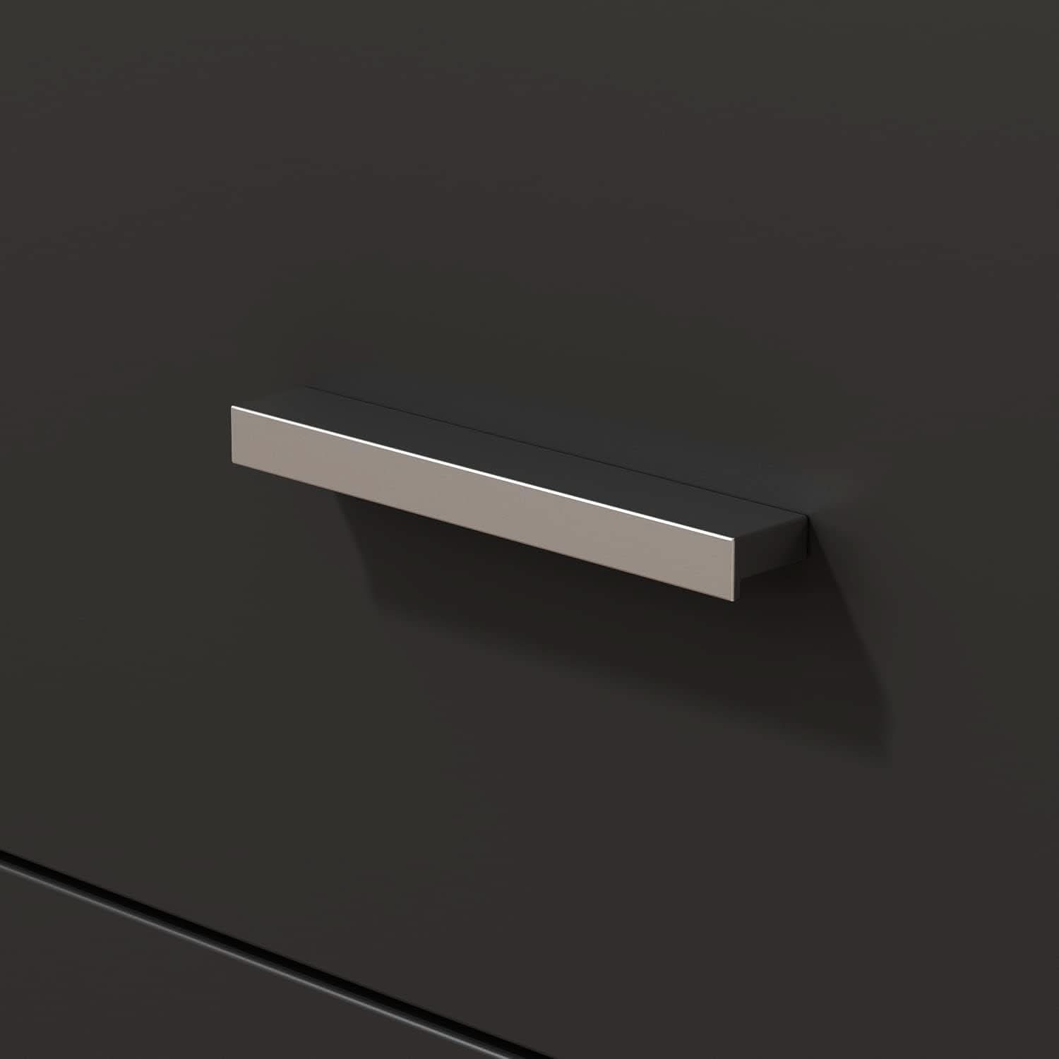 55 Inch L Shaped Computer Desk Black Storage Cabinet