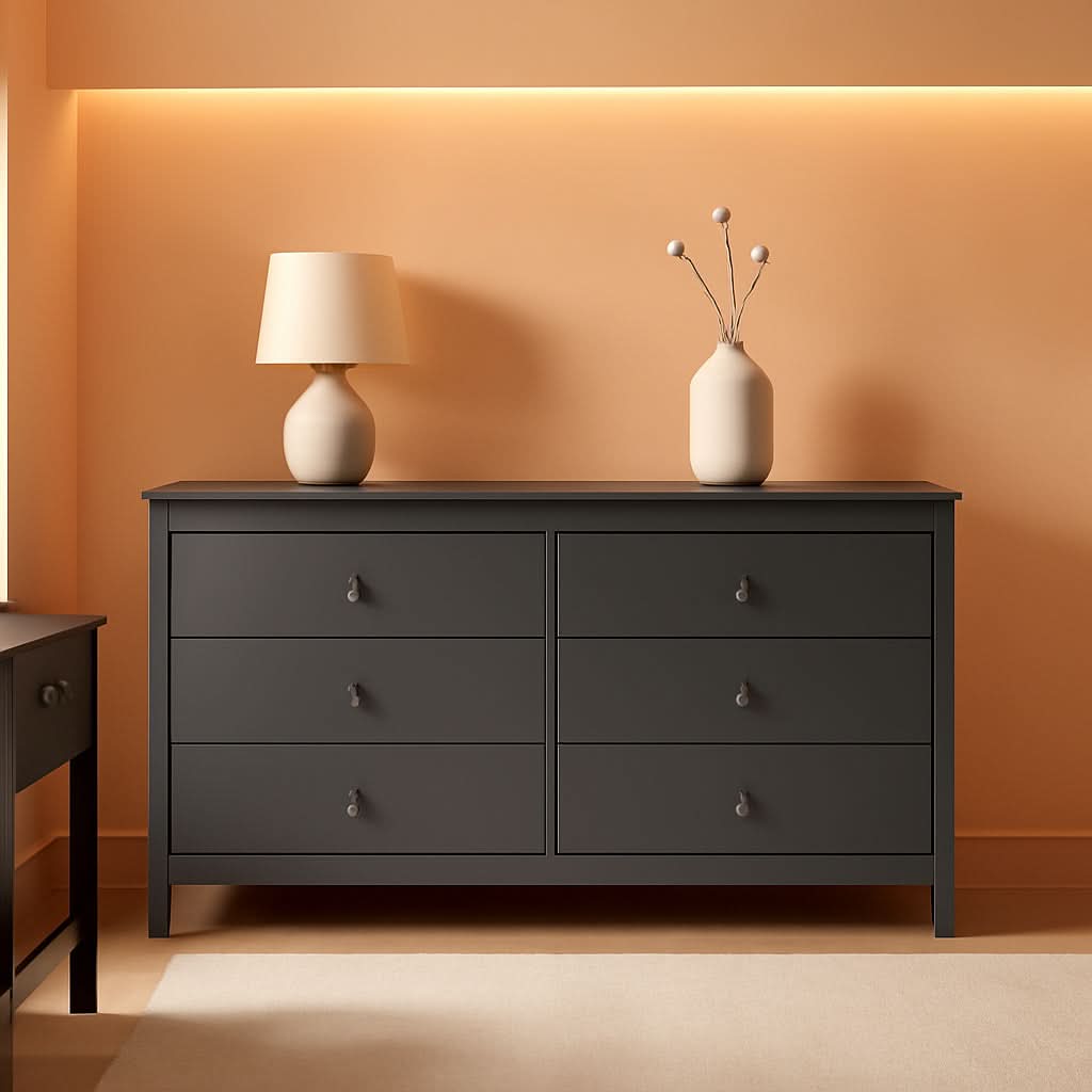 Alpine Gray 6 Drawer Dresser GREENGUARD Gold Certified
