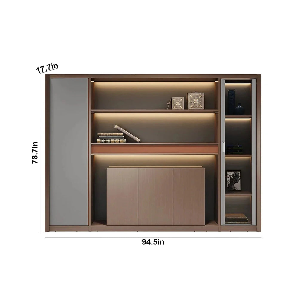 Kelham · Office Shelves w/ Lighting & Storage