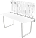 Large Gaming Desk with Pegboard and Cable Management