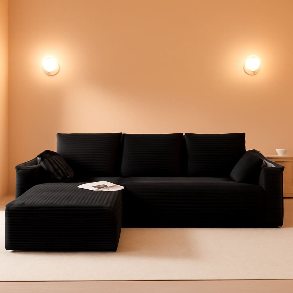 Large Modular Sectional Couch with L-Shape Chaise