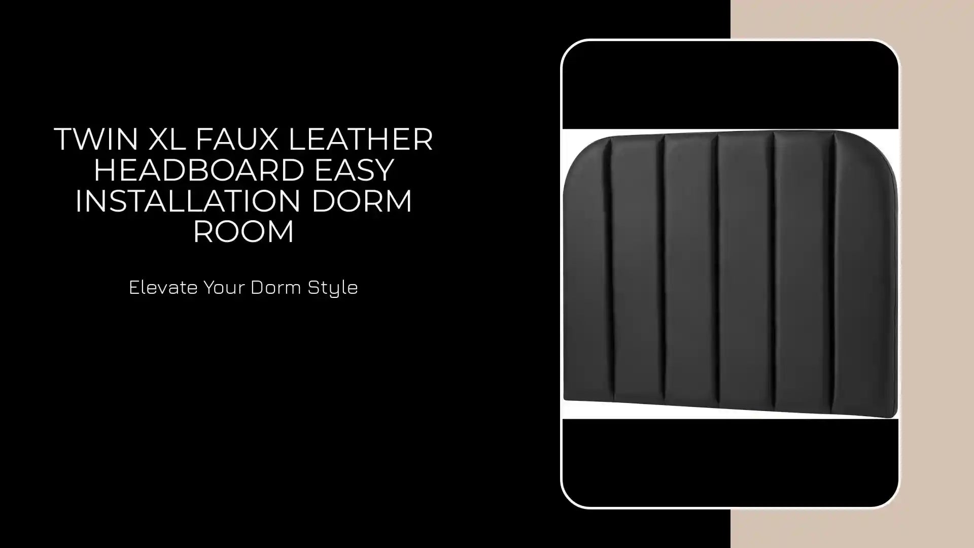 Twin XL Faux Leather Headboard Easy Installation Dorm Room by@Outfy