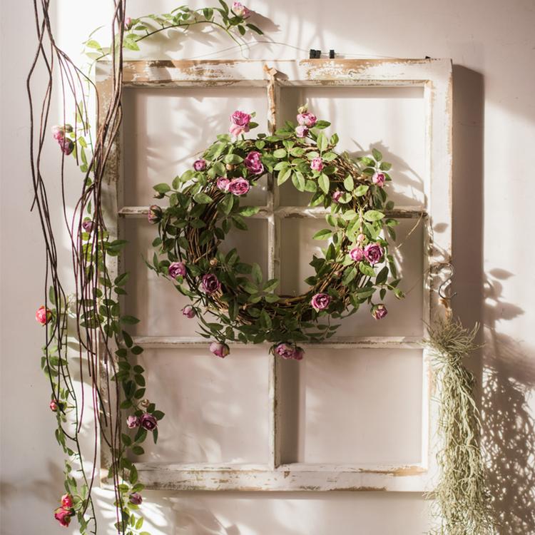Artificial Silk Rose Vine 57" Long