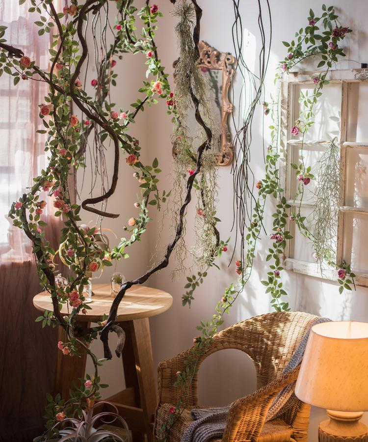 Artificial Silk Rose Vine 57" Long