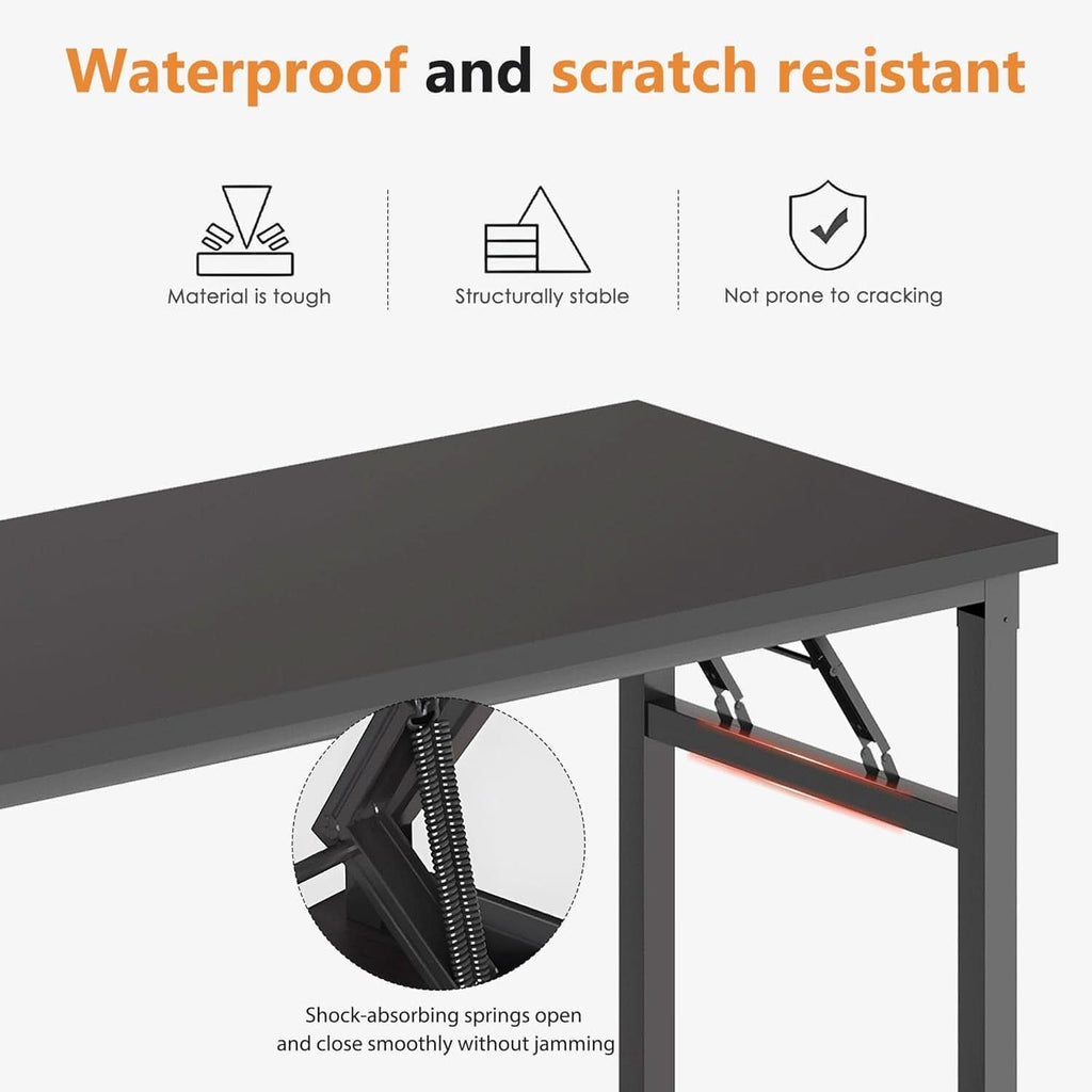 Spacious 62 Inch Office Desk with Metal Frame
