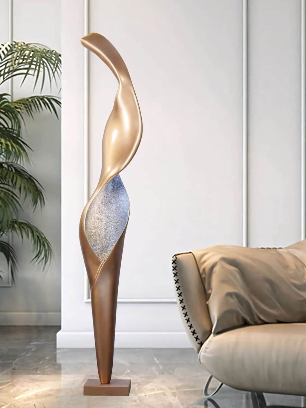 Torch Sculpture Floor Lamp