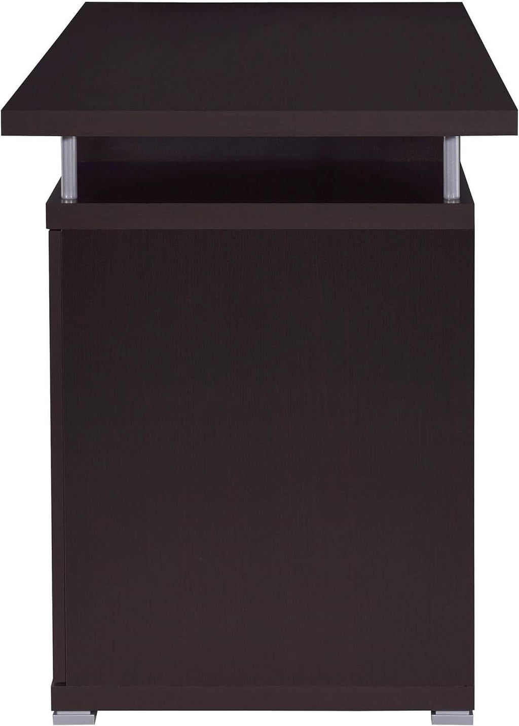 55 Inch Modern Wood Desk With 2 Drawers For Home Office