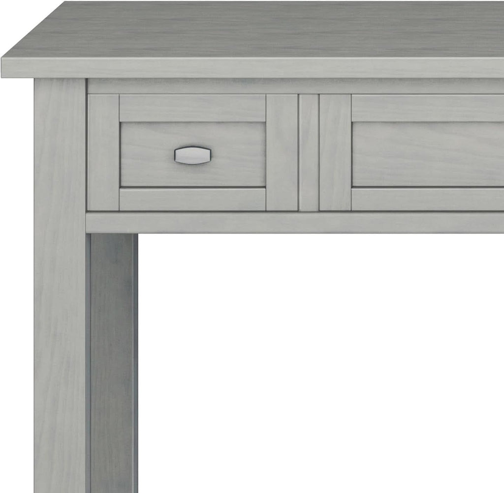 Transitional Solid Wood Writing Desk with Key Features