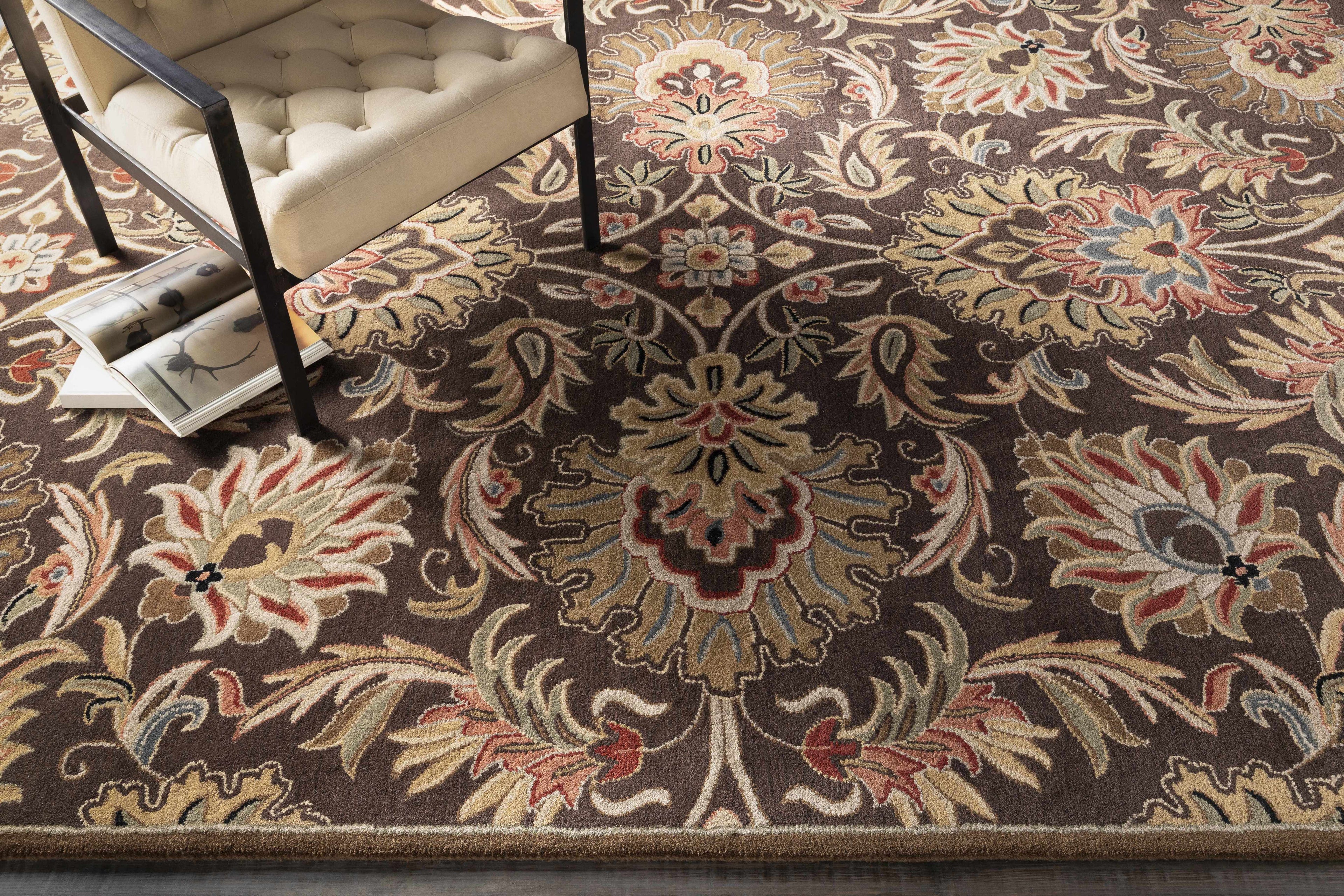 Chesterton 1028 Hand Tufted Brown Wool Rug
