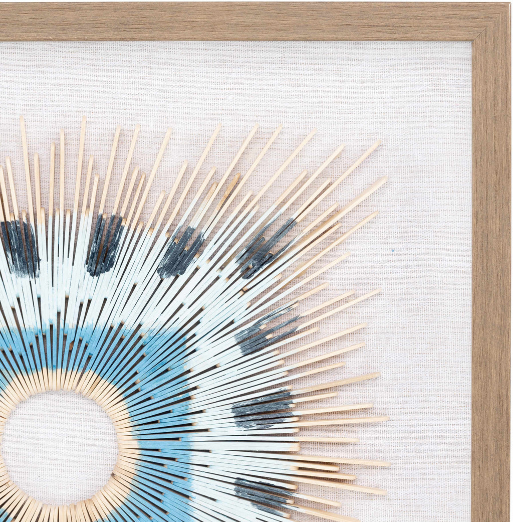 Yenice Natural Wood Geometric Wall Art Set Of Two - Clearance